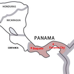 Map of destinations for Spanish courses in Panama